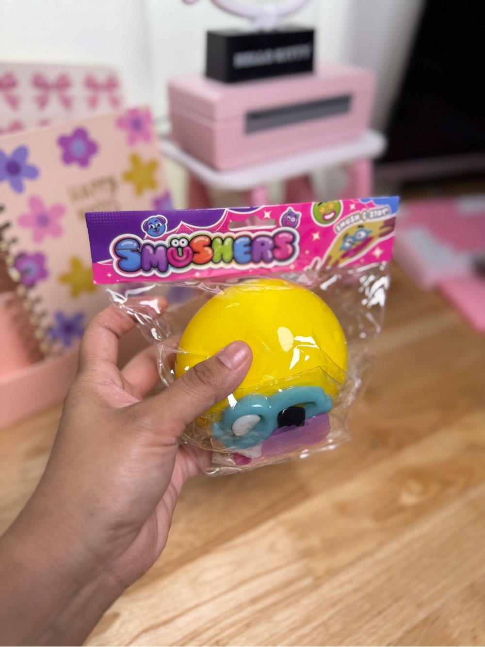 Smushers Yellow Squeeze Ball Toy